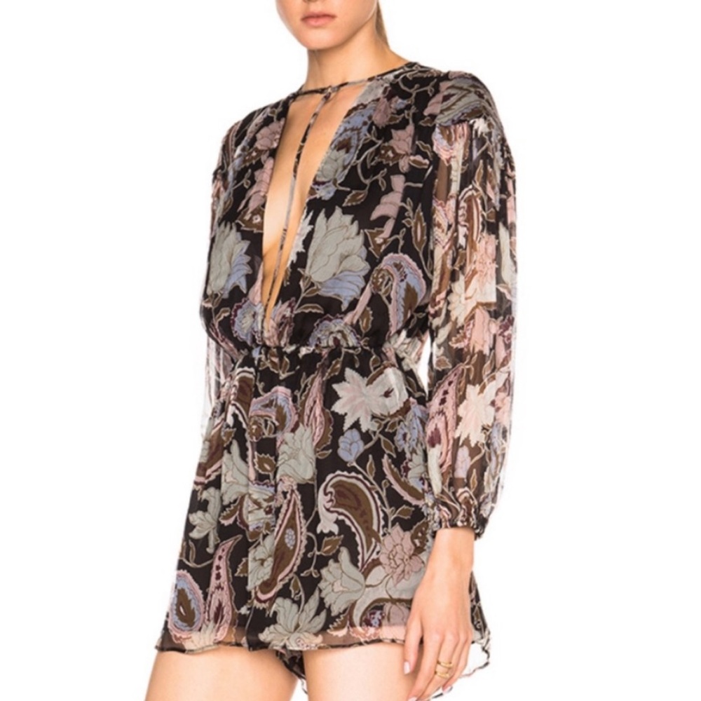 Zimmerman Floral Silk T-bar Romper